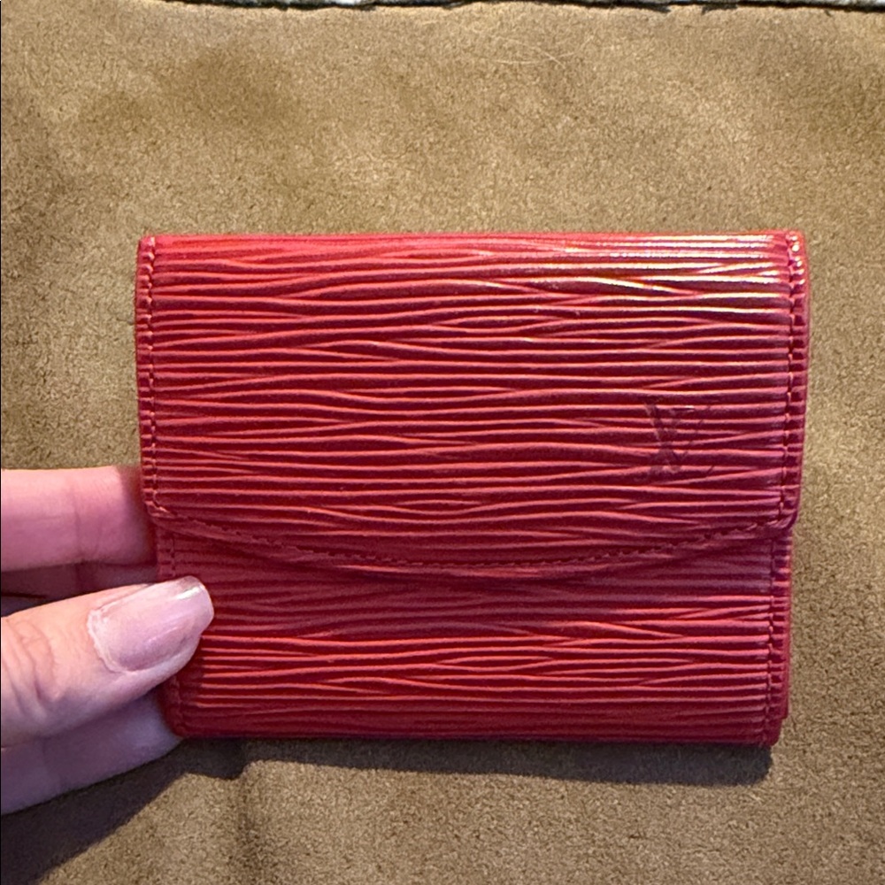 Louis Vuitton Red Textured Wallet